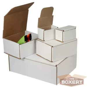 Corrugated Shipping Mailers 7x4x2 Inches - 100 Pack - Small Cardboard Boxes