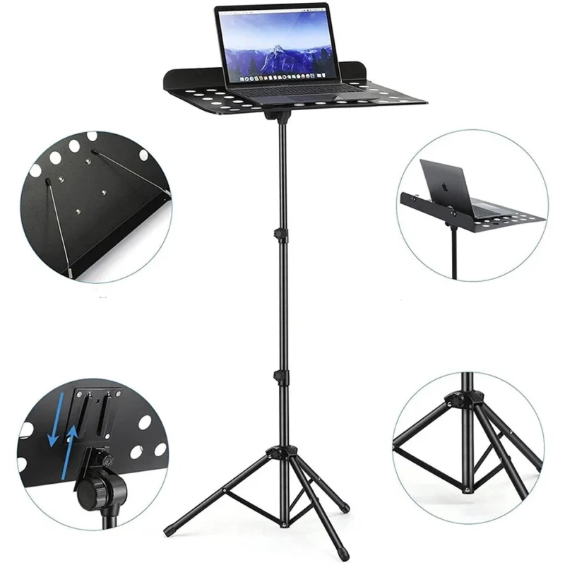 Heavy Duty Orchestral Music Stand Adjustable Sheet Stand Portable Tripod Base US - Image 2